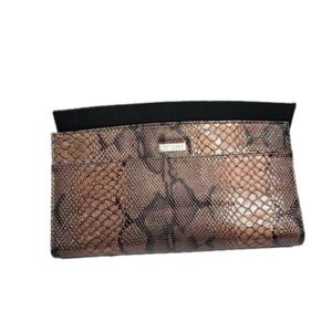 Miche Brown and Black Jen Classic Snake Print Clutch